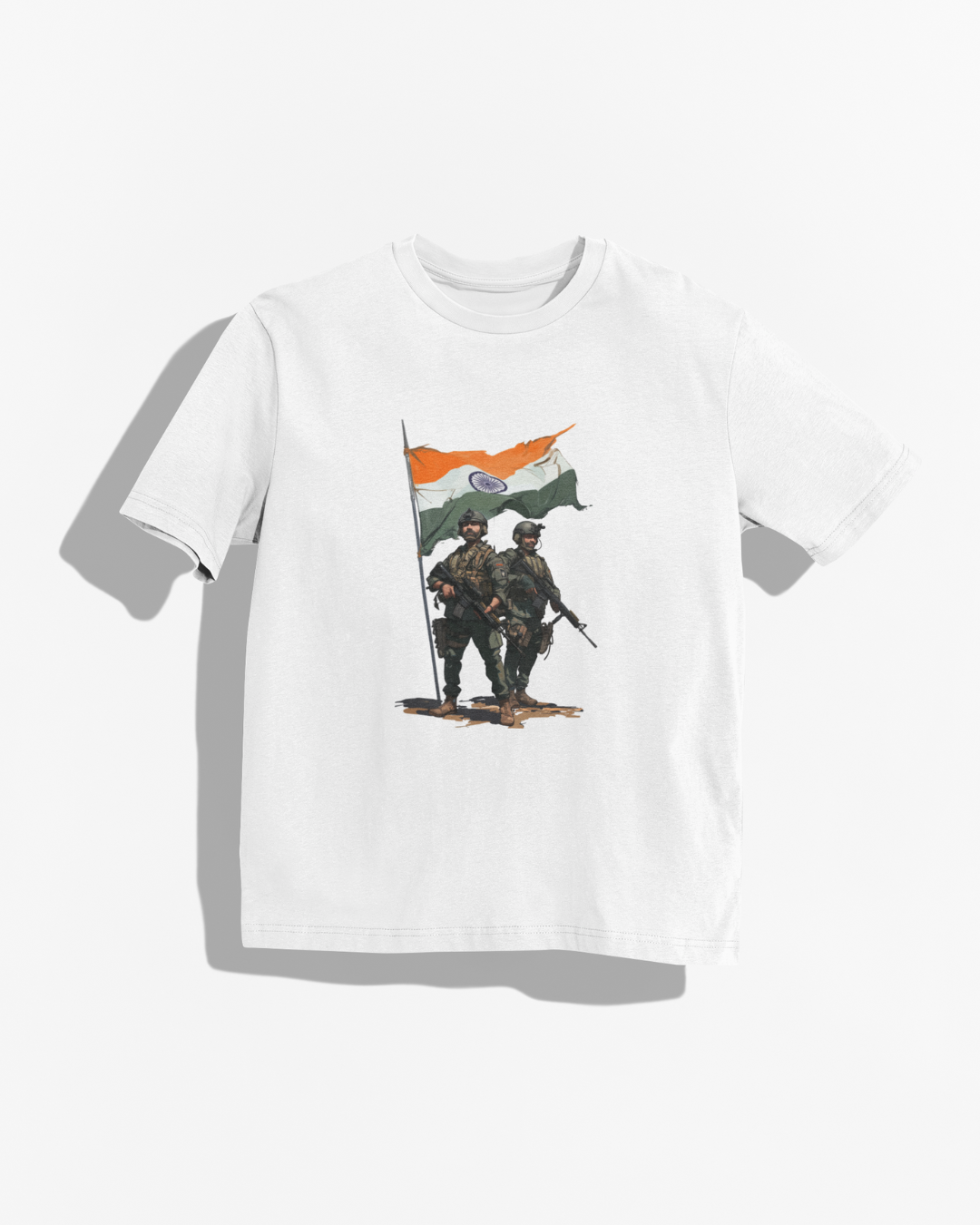Indian Army Unisex Oversized Front Print T-Shirt