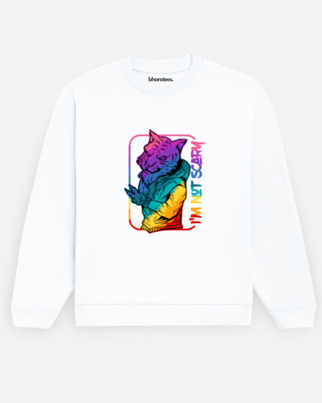 White Solid Unisex Sweatshirt