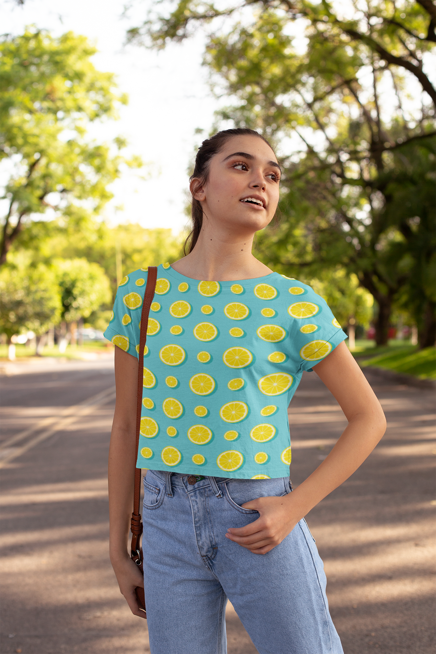 Lemon Slice Women's Crop Top