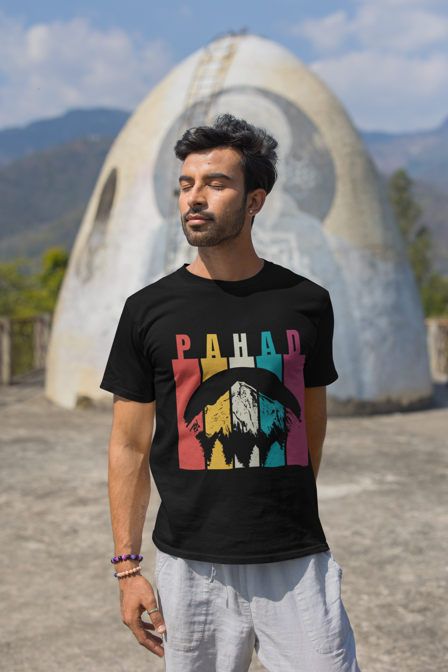 Pahad Men's Classic Front Print T-Shirt