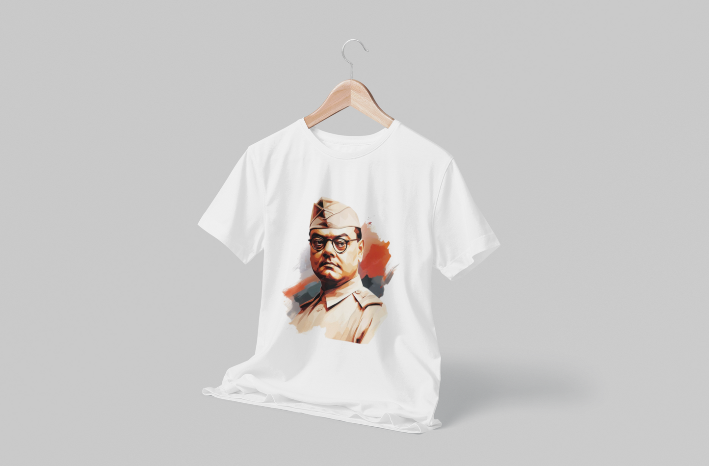Subhash Chandra Bose Men's Classic Front Print T-Shirt