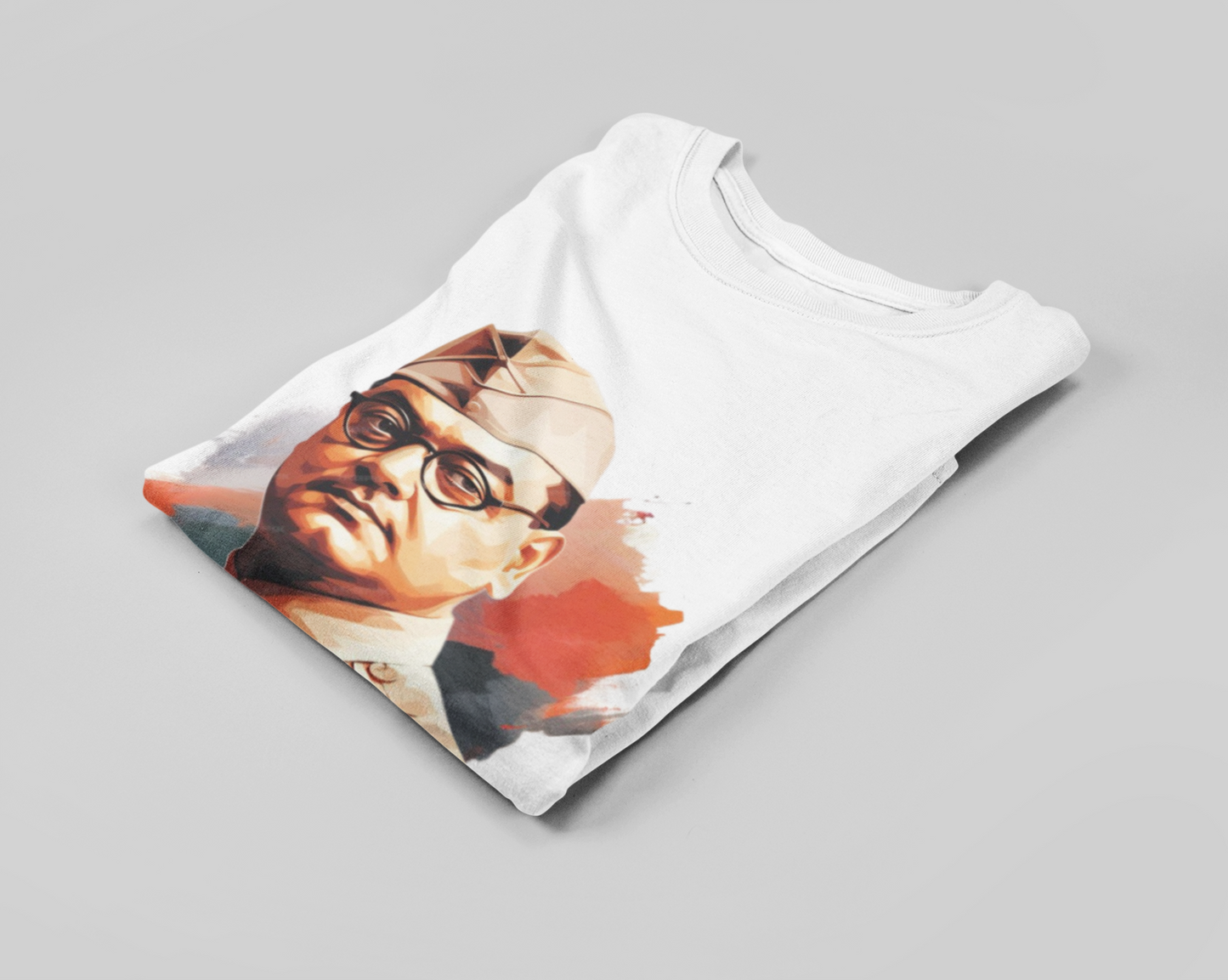 Subhash Chandra Bose Men's Classic Front Print T-Shirt